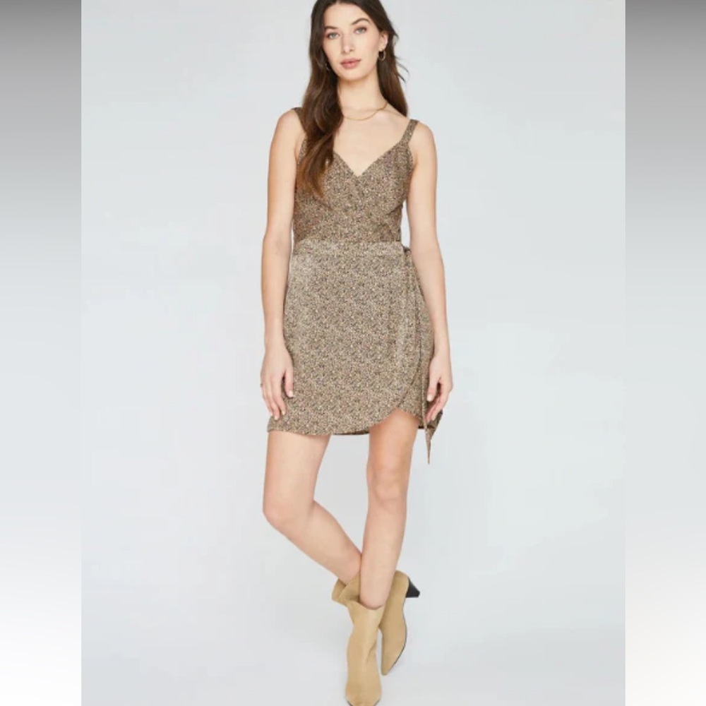 Gentle Fawn Leopard Mini Wrap Dress NWT Msrp $98.00